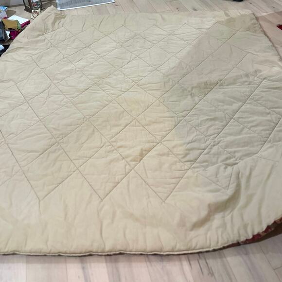 Vintage Croscill Home Serena Red Gold Floral Queen Comforter Shams Bed Skirt - Picture 8 of 15